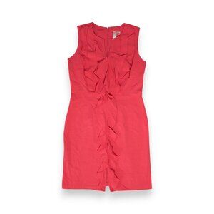 Emma & Michele Sleeveless V-Neck Front Ruffle Cascade Dress Size 8